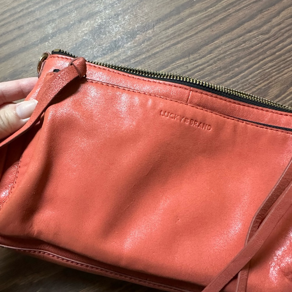 Lucky Brand Coral Leather Crossbody